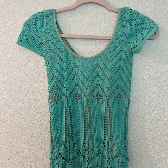 BEBE turquoise dress - Picture 6 of 8
